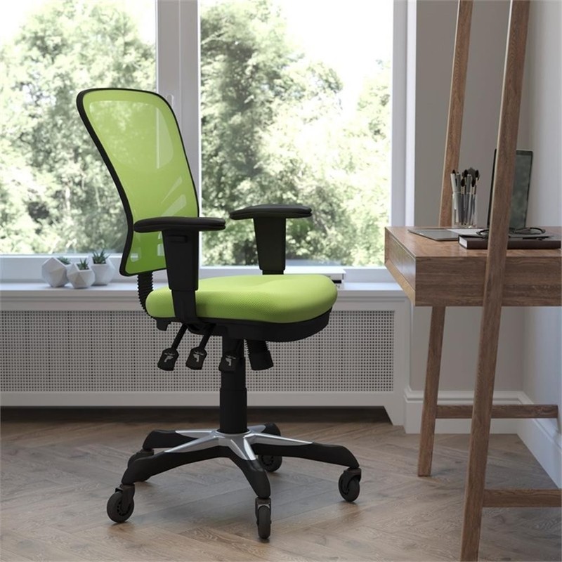 Scranton & Co Mid-Back Ergonomic Mesh Chair with Lumbar Support in Green gallery