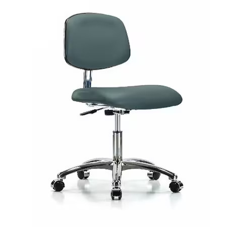 Clean Room Chair Ergonomic Chair, 18-1/2" to 23-3/4" Height, Vinyl, Colonial