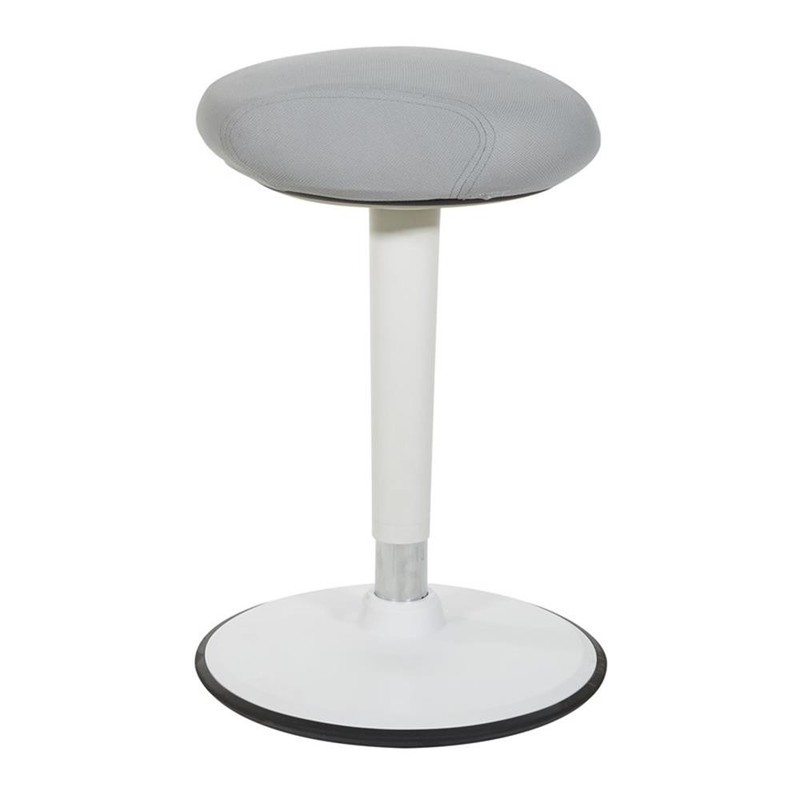 Active Perch Seat with White Frame and Gray Fabric 24″-34″