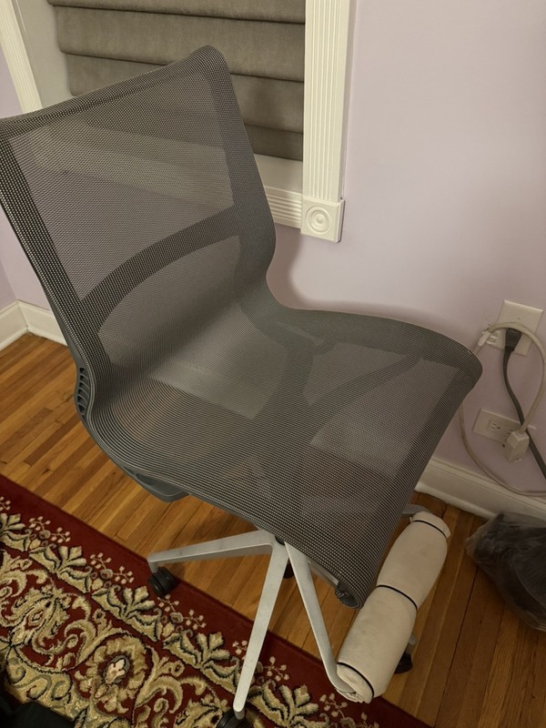 Herman Miller Setu High Office Mesh Chair Graphite Frame Silver Base