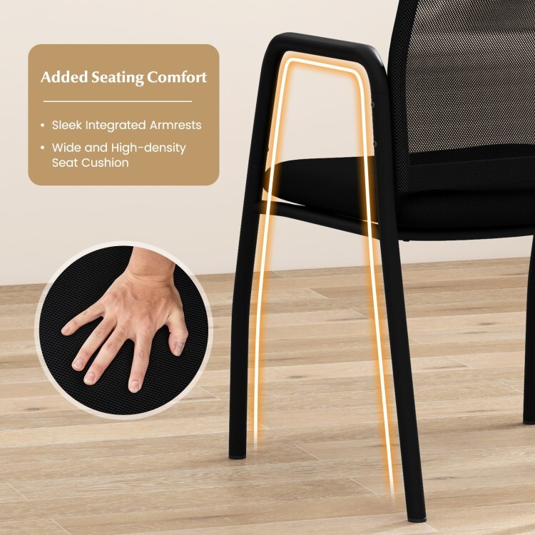 Set of2 Office Desk Chair Guest Waiting Room Reception w/Ergonomic Mesh Backrest gallery