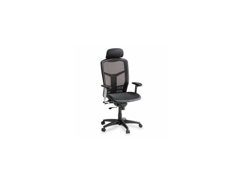 Lorell High Back Chair Mesh 28-1/2"x28-1/2"x51" Black 60324 gallery
