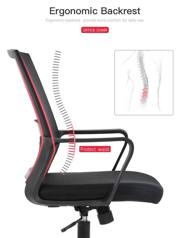 Office Chair Ergonomic Desk Task Chair Mesh Computer Chair Mid-Back Mesh Home... gallery