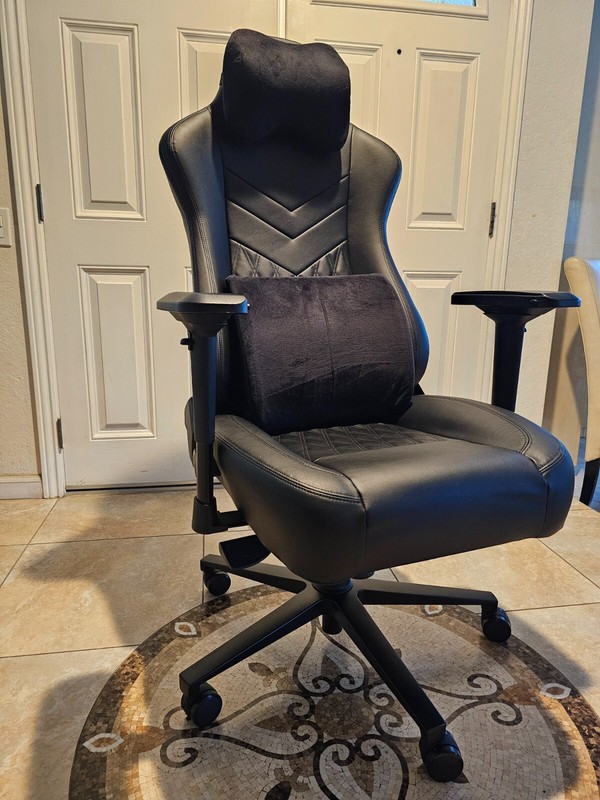 Executive Ergonomic Gaming Chair – With Lumbar and Neck Support Pillows – Black