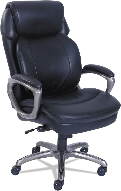 High-Back Executive Chair, 275 Lb Capacity, Adjustable Seat Height, Black/Slate