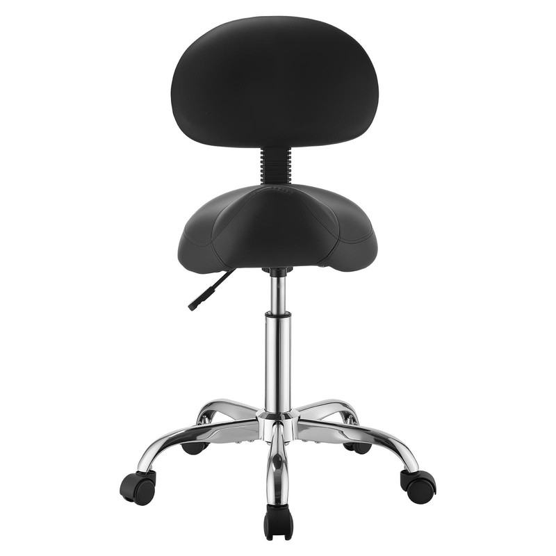 Uimoso Ergonomic Saddle Stool with Backrest, Adjustable Height, 500 lbs Capacity