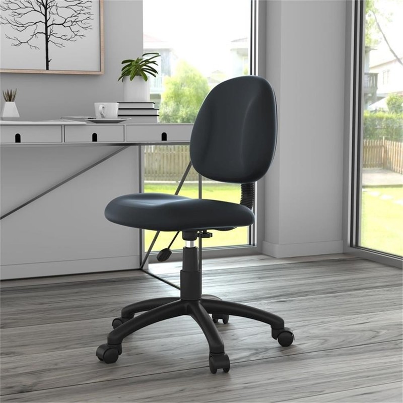 Scranton & Co LeatherPlus Posture Chair with Lumbar Support in Black gallery
