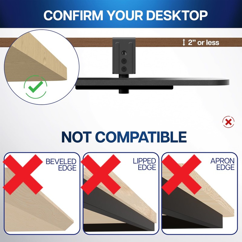 Clamp-on 23 x 10 inch Rotating Computer Keyboard and Mouse Tray, Extra Sturdy... gallery