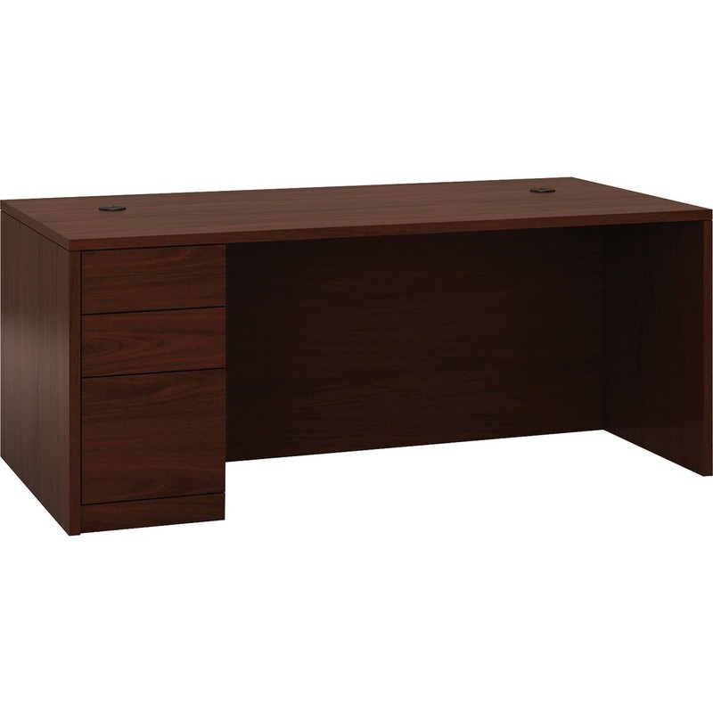 The Hon 105896LNN Pedestal Desk 72" Mahogany L-Shaped gallery