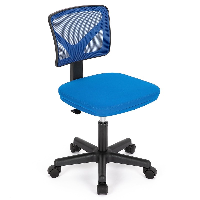 Mesh Task Chair W/ Padded Seat Home Office Blue