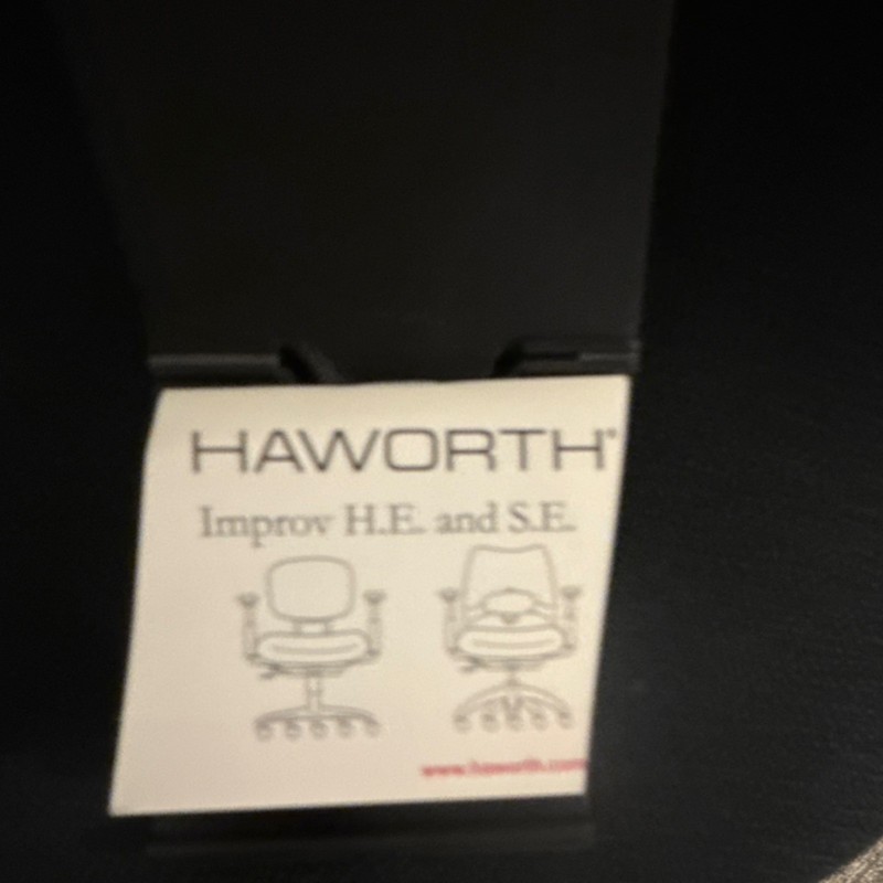 Haworth Improv H.E. and S.E. Black Rolling Swivel Office/Desk Chair w/ Arms gallery