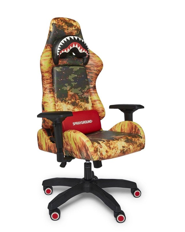 FIRE CAMO GAMING CHAIR (VEGAN LEATHER) SUPER RARE gallery