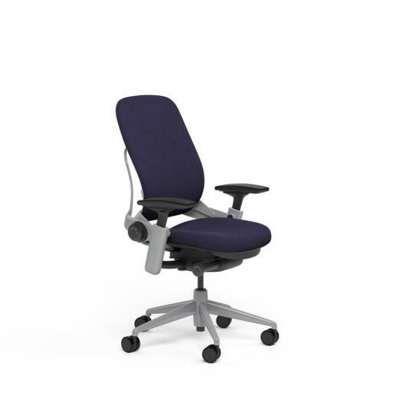 Steelcase Adjustable Leap Desk Chair Buzz2 Crocus Fabric Seat – Platinum frame