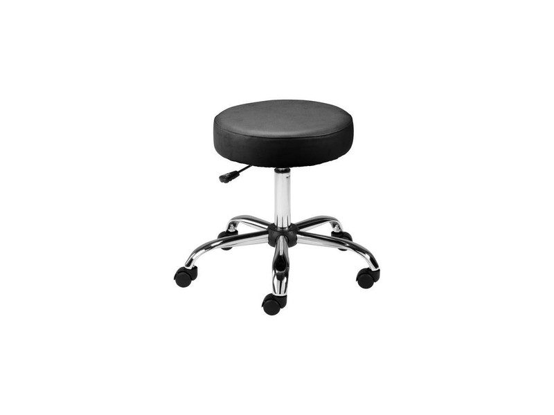 Lorell Pneumatic Height Stool Backless 24"x24"x23" Black 69513 gallery