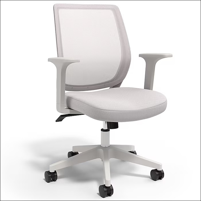Staples Essentials Ergonomic Fabric Swivel Task Chair Gray Adjustable Office