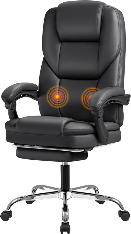Executive Office Chair with Foot Rest Big and Tall Office Chair Ergonomic Home O