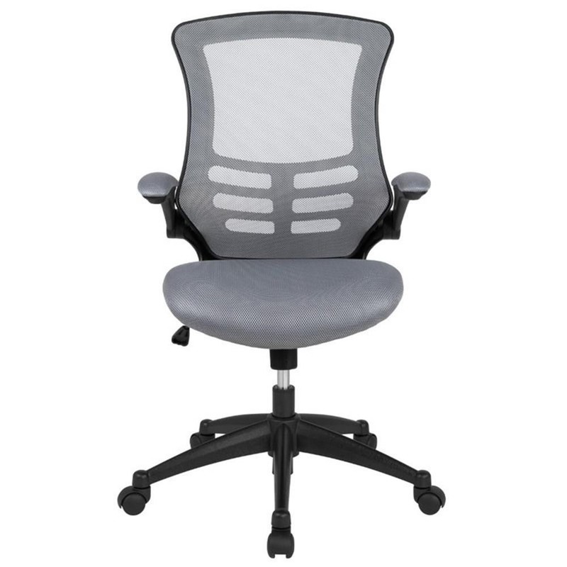 Pemberly Row Contemporary Mid Back Mesh Office Swivel Chair in Dark Gray gallery
