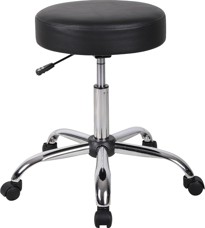 Antimicrobial Vinyl Medical Spa Stool in Black gallery
