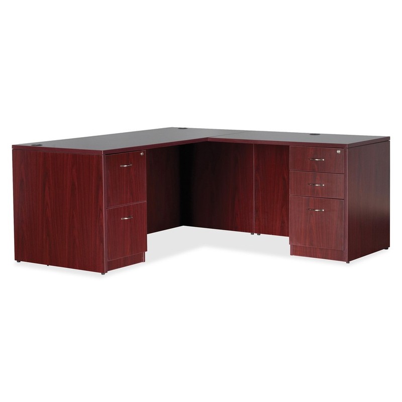 Lorell LLR69373 Rectangular Desk Shell 60"x30" Mahogany gallery