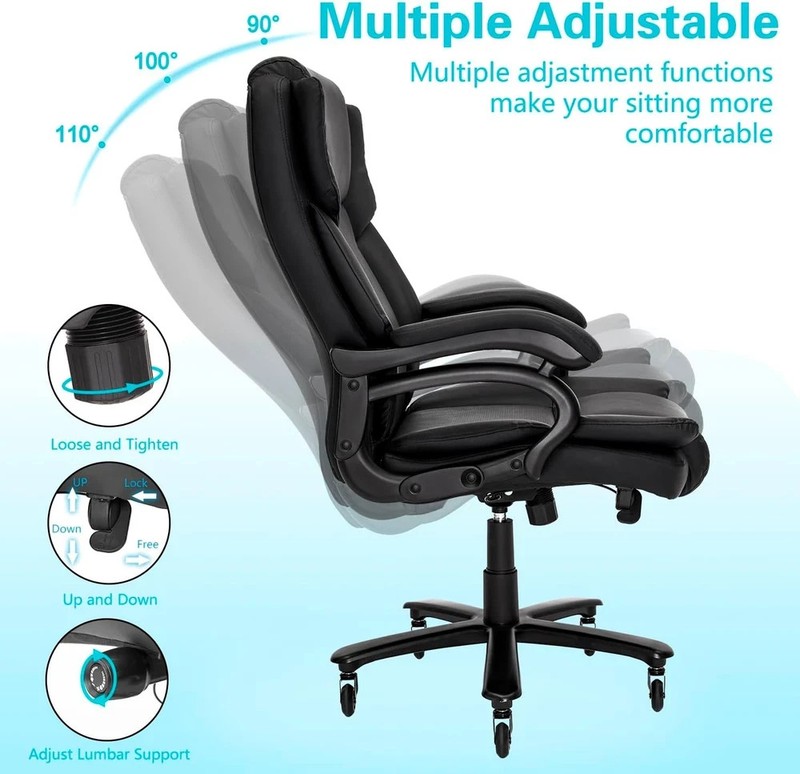 500Lbs Big and Tall Office Chair, Heavy Duty Office Chair for Heavy People, High gallery