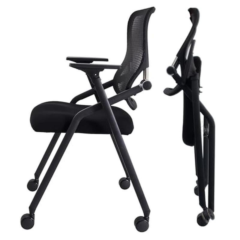Stackable Foldable Conference Chairs W/ Thick Cushion Armrest Ergonomic Design gallery