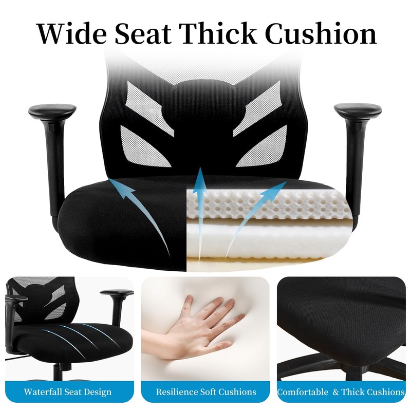 Big and Tall Office Chair 500LBS - Computer Desk Chair with Adjustable Lumbar... gallery