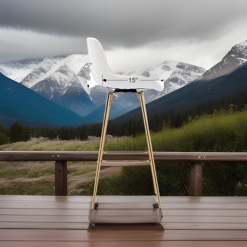 4 White Stools