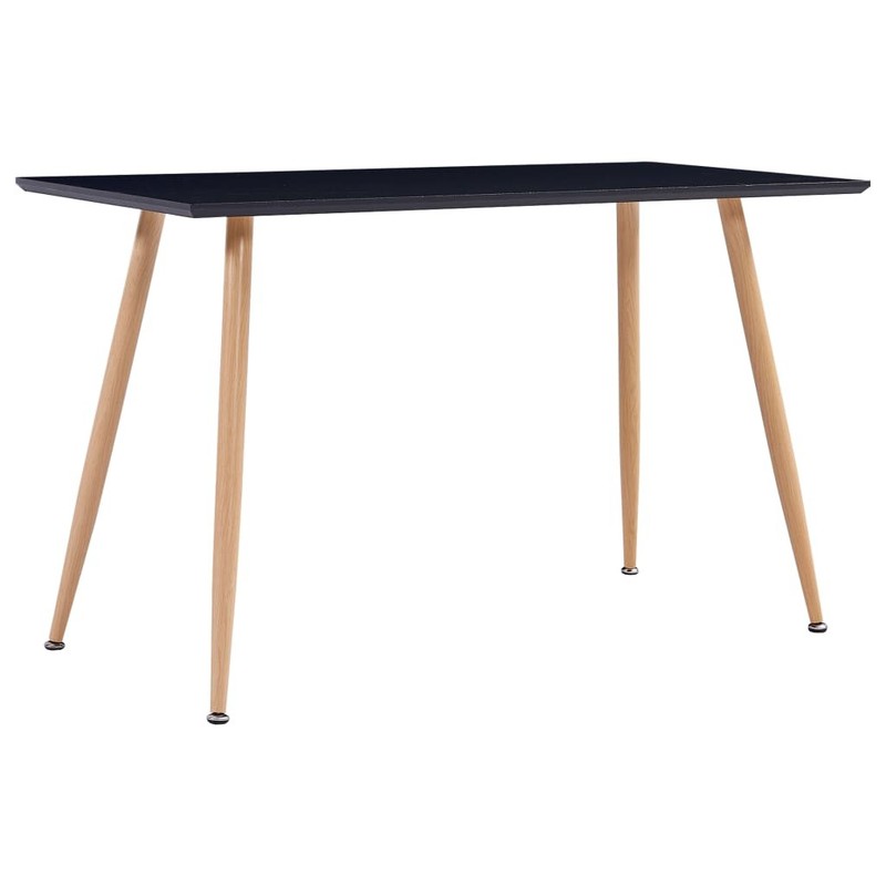 Dining Table Kitchen Table Dining Room Dinner Table Black and Oak MDF vidaXL gallery