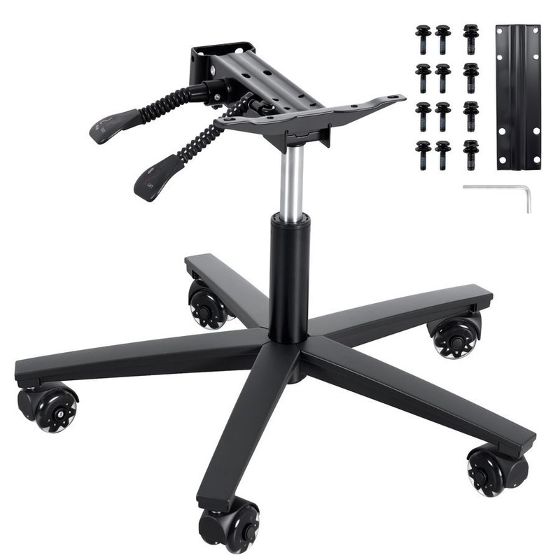 Gaming Office Chair Base Replacement w/ Gas Lift Tilt Plate Wheels Heavy Duty