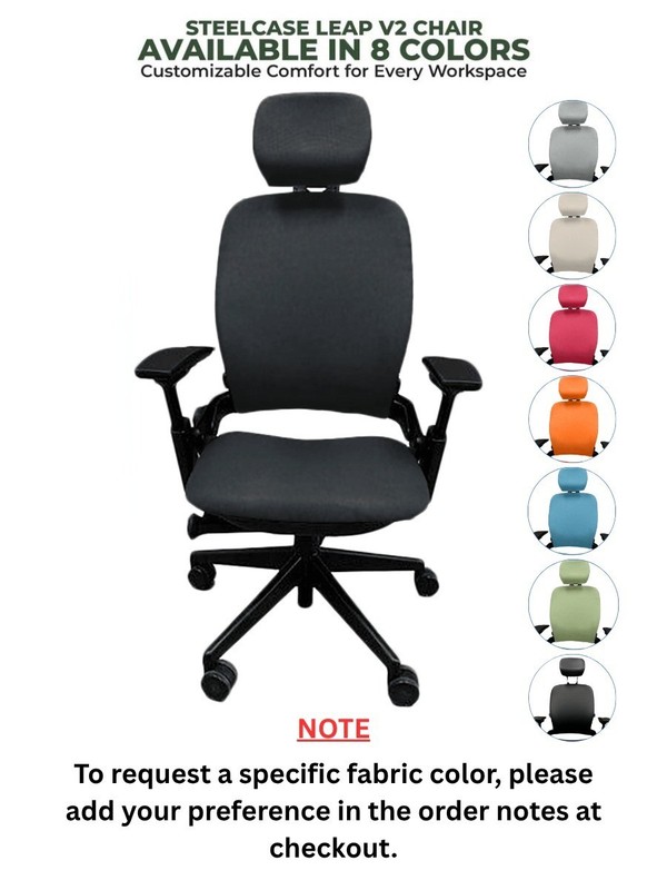 Leap V2 Chair with Headrest Bundle (Choose Color at Checkout)