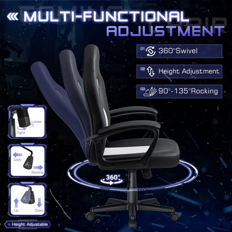 sillas de oficina gris de escritorio silla gamer con ruedas para gaming Regalo gallery