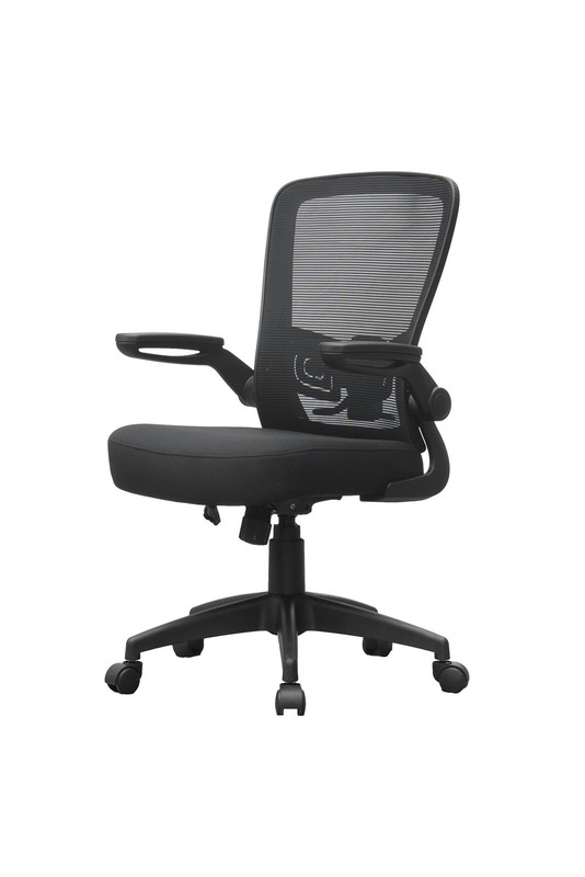 Boss Office Products Flip Arm Mesh Task Chair in Black with Black Frame gallery