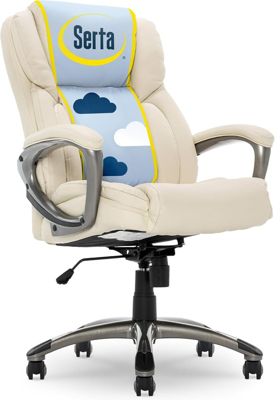 Garret Executive Office Chair, Ergonomic Mid-Back with Lumbar Support, Semi-Plus