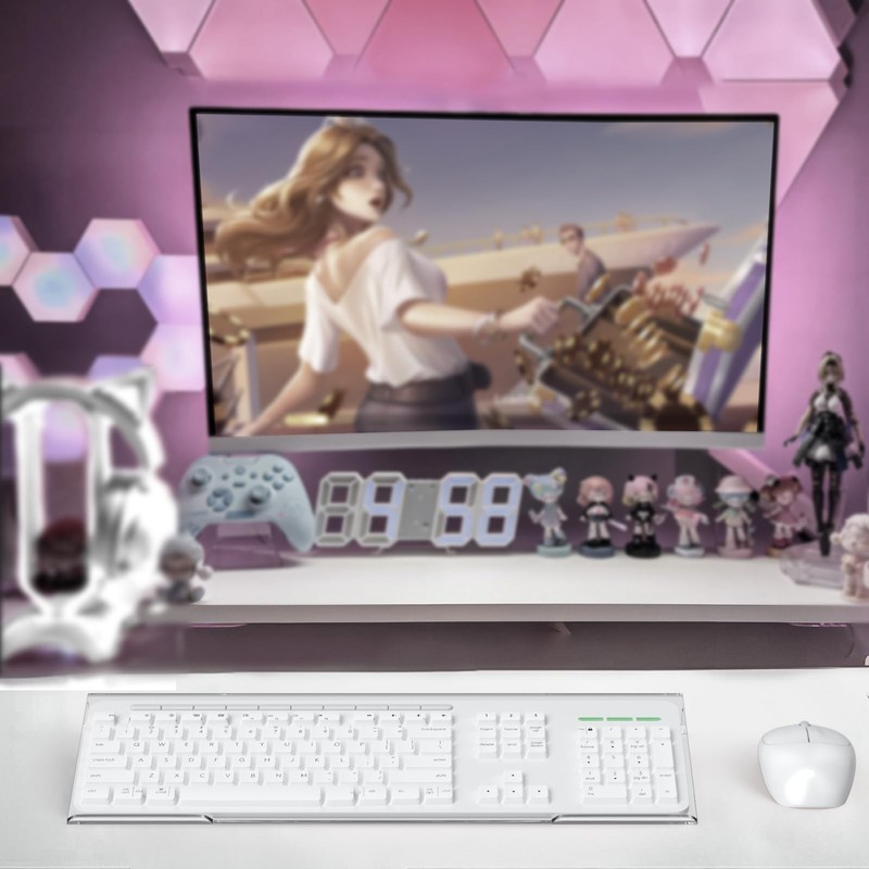 Ergonomic Computer Keyboard Stand Clear Acrylic Tilted Riser Keyboard Tray gallery