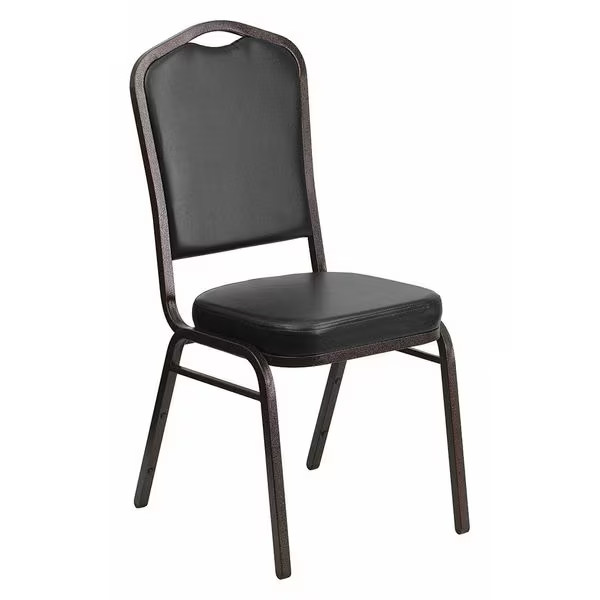 Hercules Banquet Chair, Black Back, 17-1/4 in W 20-1/4″ L 38″ H, Vinyl Seat