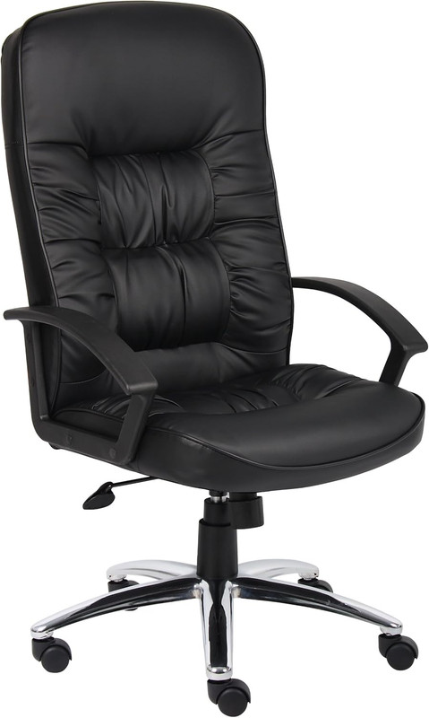 Elegant High Back Black Leatherplus Office Chair for Comfort and Style