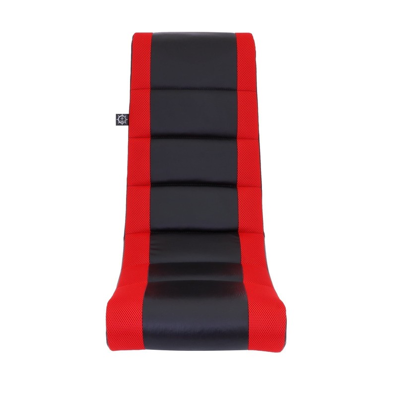 Video Computer Rocker Gaming Chair Faux Leather Mesh Racing Desk Chair Black/Red gallery