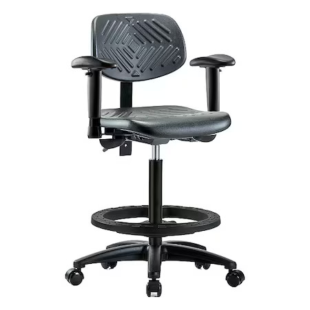 High Bench Chair Ergonomic Chair, Adjustable Arms, 23-1/4″ To 33-1/4″ Height,