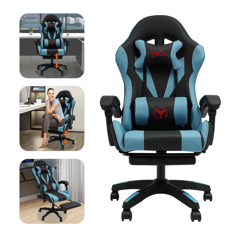 Adjustable Gaming Chair Swivel Task Chair Ergonomic Computer Chair 60kg/132lbs gallery