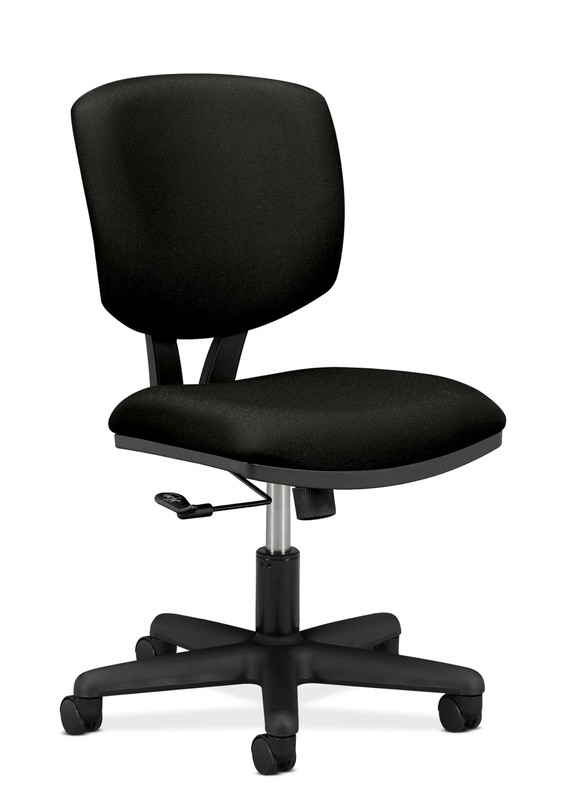 Volt Ergonomic Office Chair with Fabric Seat and Back, Armless Desk and Compu…