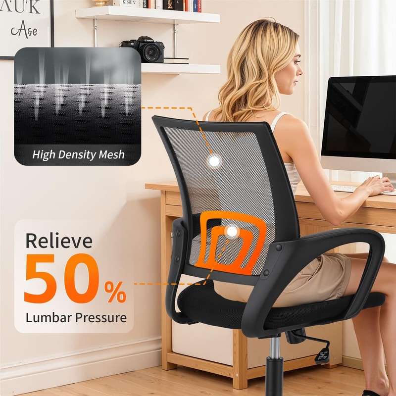 BestOffice Office Chair Ergonomic Cheap Desk Chair Mesh Computer Chair Lumbar... gallery