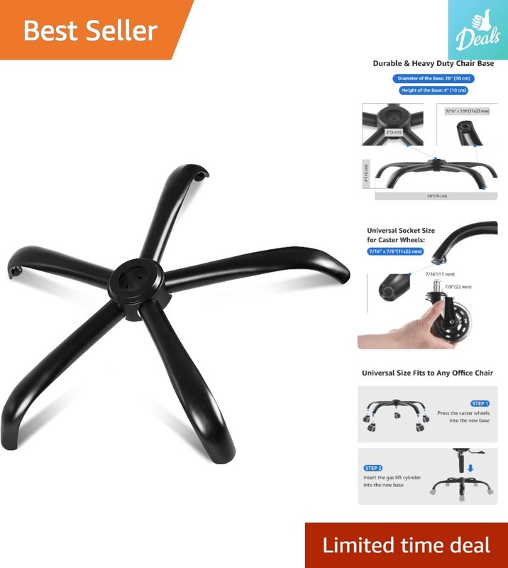 Heavy Duty Universal Fit Office Chair Base Replacement – 28″ Diameter