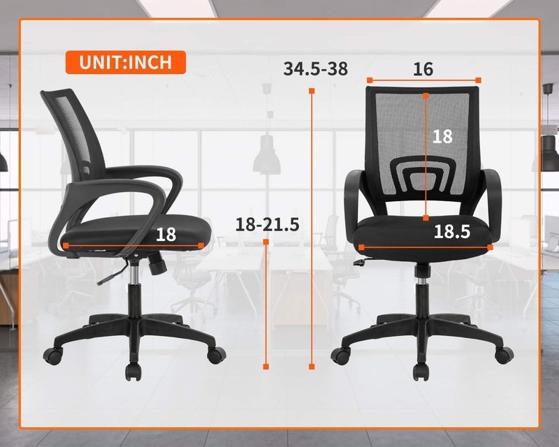 Breathable Mesh Computer Chair with Ergonomic Design - Perfect for Home Office gallery