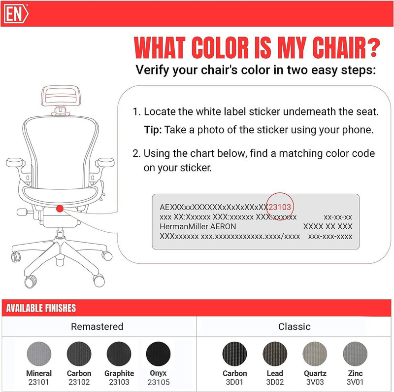 the Original Headrest for the Herman Miller Aeron Chair (H4 for Remastered, Onyx gallery