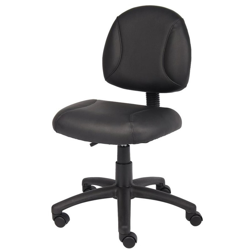 Scranton & Co LeatherPlus Posture Chair with Lumbar Support in Black gallery