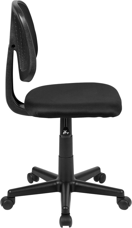 Ergonomic Mesh Mid-Back Swivel Task Chair with Adjustable Height, Black gallery