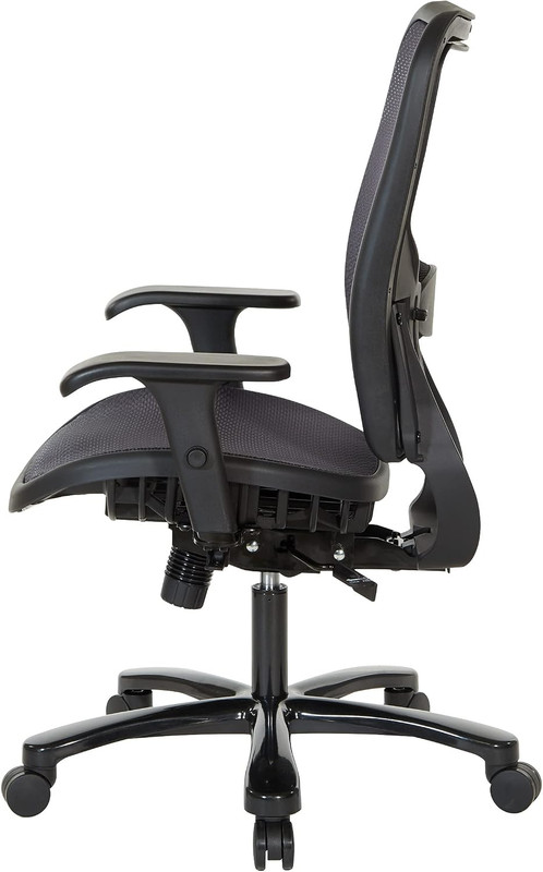 Space Seating 75 Series Big & Tall Ergonomic Office Chair, 400 lb Limit, Black gallery