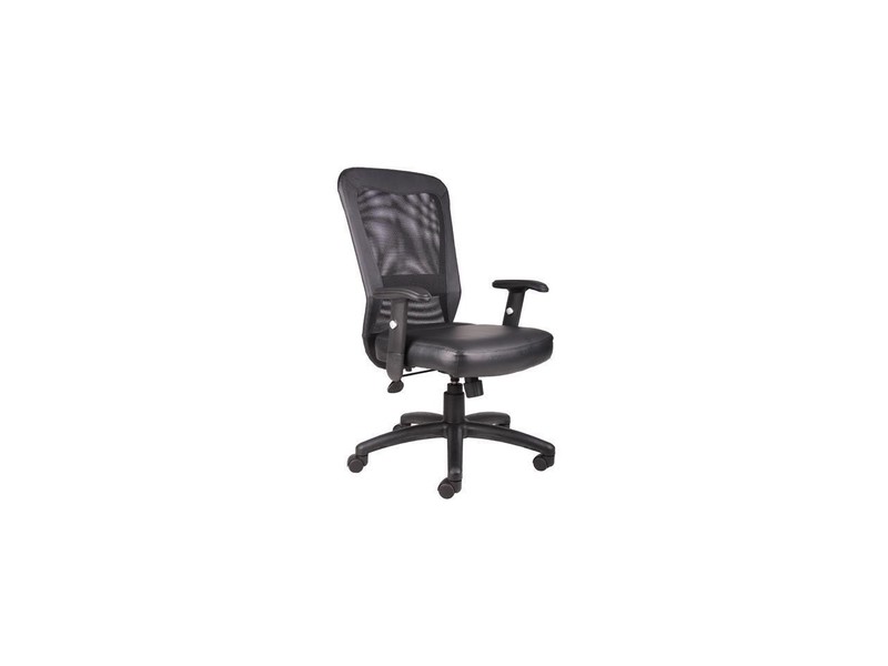 Boss Office Products B580 The Web Back And Leather Plus Seat with Web Tension K gallery