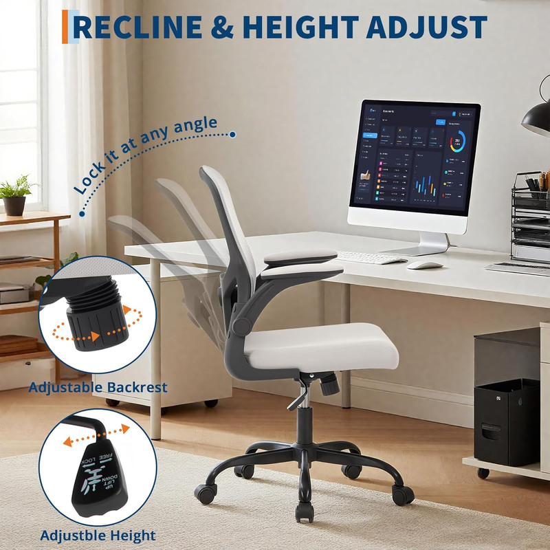 Ergonomic Mesh Office Chair 350Lbs with Adjustable Lumbar Support & Wheels gallery