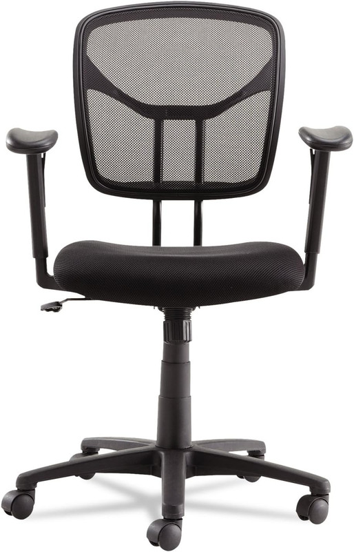 Ergonomic MT4818 Mesh Task Chair with Swivel, Tilt & Adjustable Arms - Black/Chr gallery